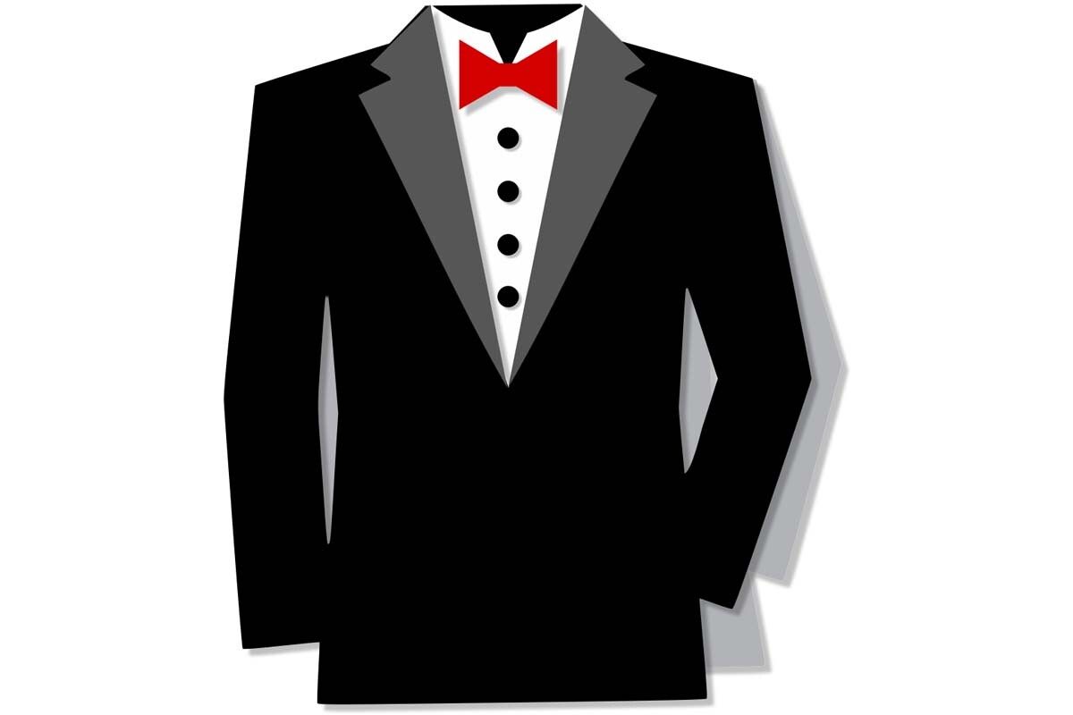 Tuxedo with a Bow Shaped Card