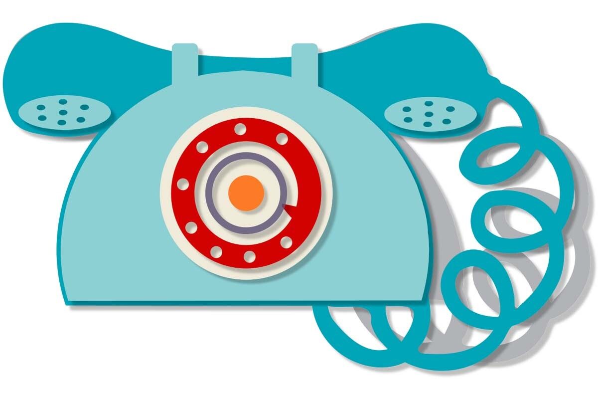 Retro Vintage Phone Shaped Greeting Card