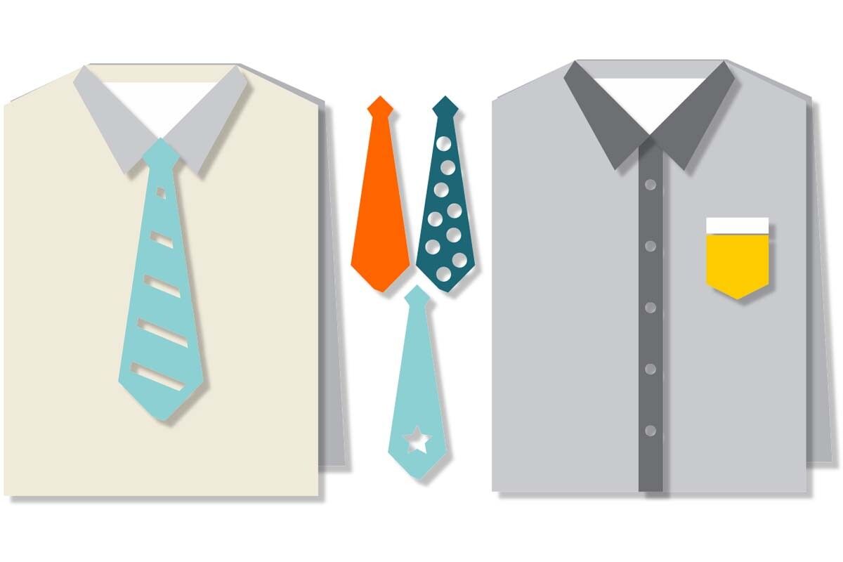 2 Retro Shirts Shaped Cards Father\
